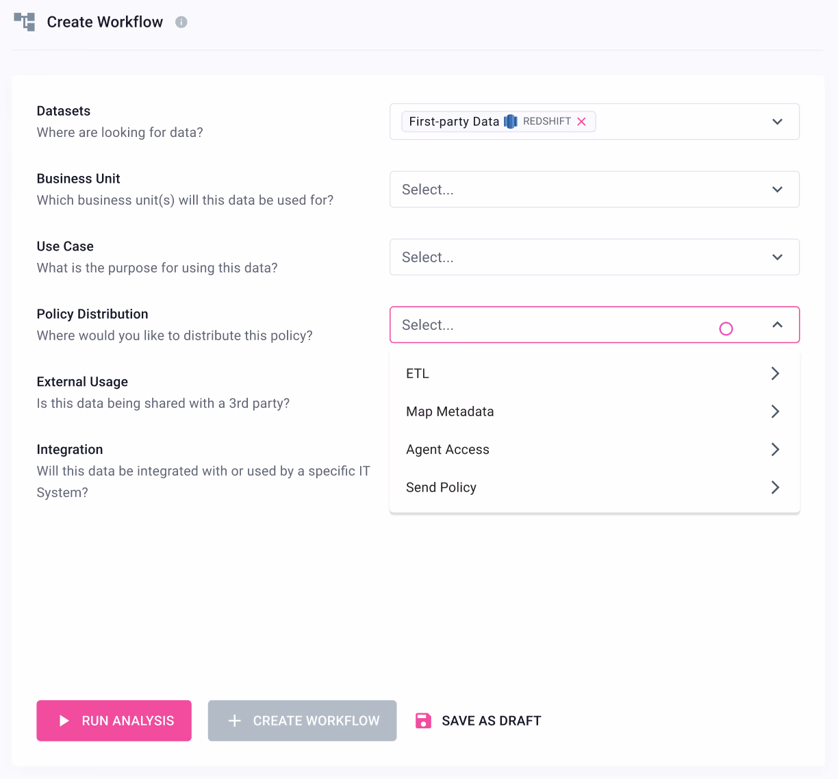 Metatate Policy Agent Creation Workflow